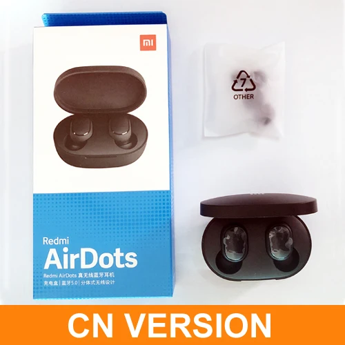 Оригинальные Xiaomi mi наушники Red mi AirDots TWS Bluetooth 5,0, беспроводные стерео наушники с шумоподавлением, наушники mi C, глобальная версия - Цвет: CN version standard