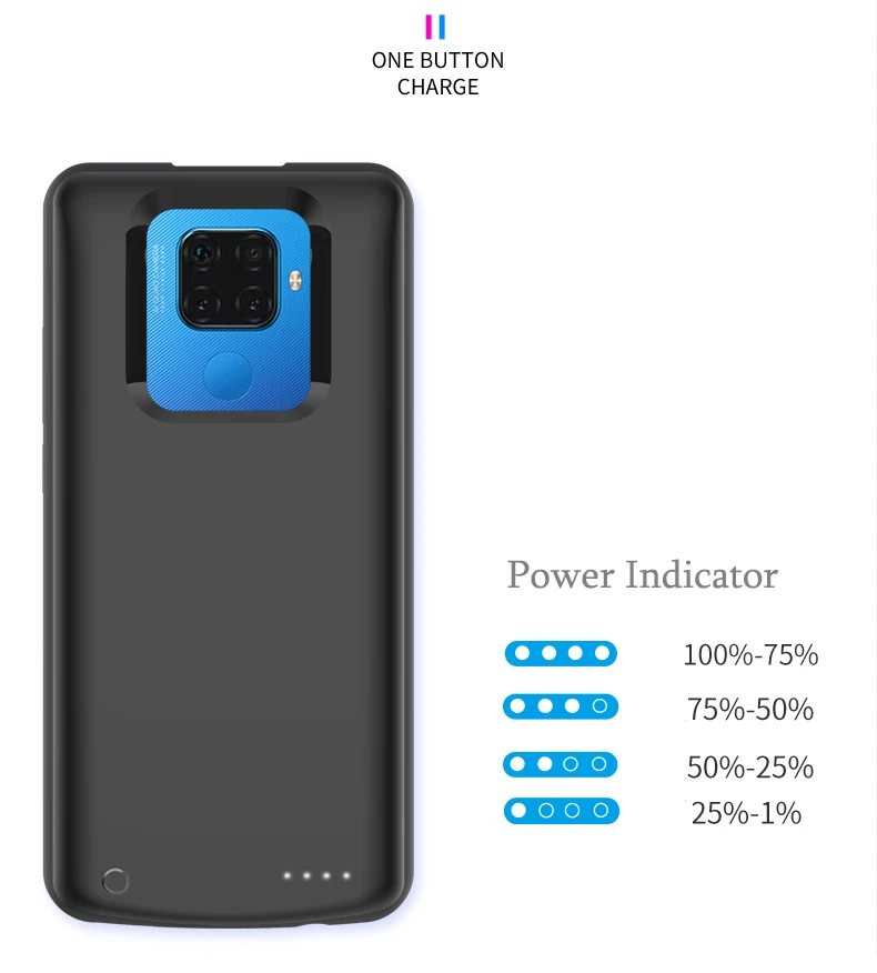 6500 мАч Зарядное устройство для аккумулятора чехол для huawei nova 5i Pro внешняя запасная крышка для nova 5i Pro/Mate30lite чехол для батареи