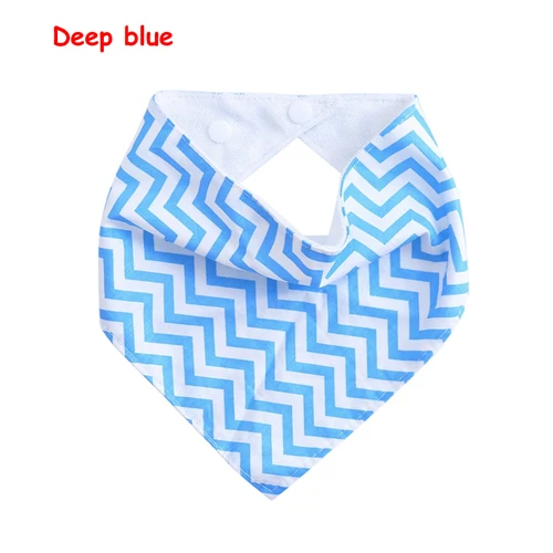 Deep blue Детские слюнявчики для младенцев треугольный головной платок бандана Слюнявчики для кормления D08C - Цвет: Deep blue
