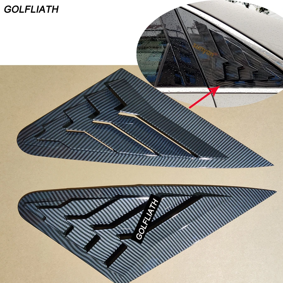 2 Pcs Car Side Abs Deflector Vent Window Louver Side Scoop Louver Cover