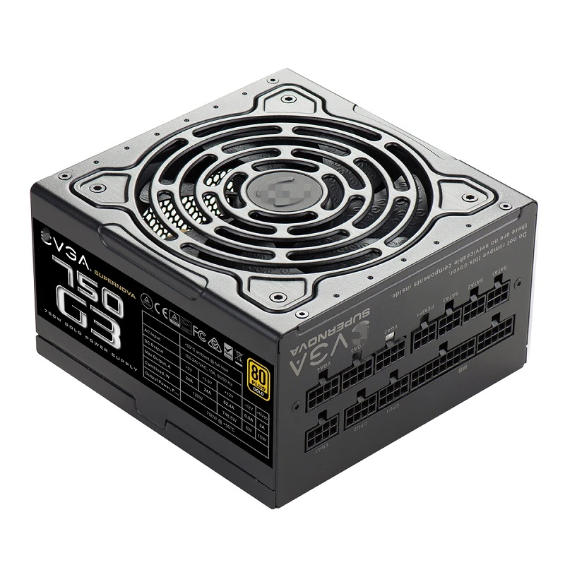 Блок питания для EVGA 80PLUS Gold полностью модульный бесшумный вентилятор источник питания Номинальная мощность 750 Вт пиковая мощность 850 Вт источник питания 750 G3