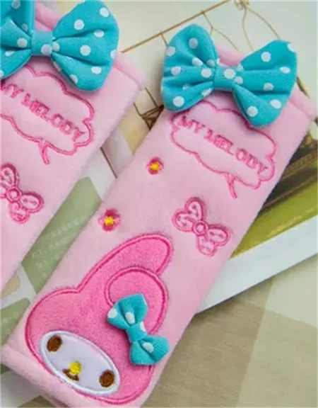 melody belt 1 шт. мультфильм Cinnamoroll Собака Мелодия сиденье обивка ремней милый Sakura momoko автомобильный плечевой протектор pad автомобильный ремень безопасности чехлы - Цвет: melody belt