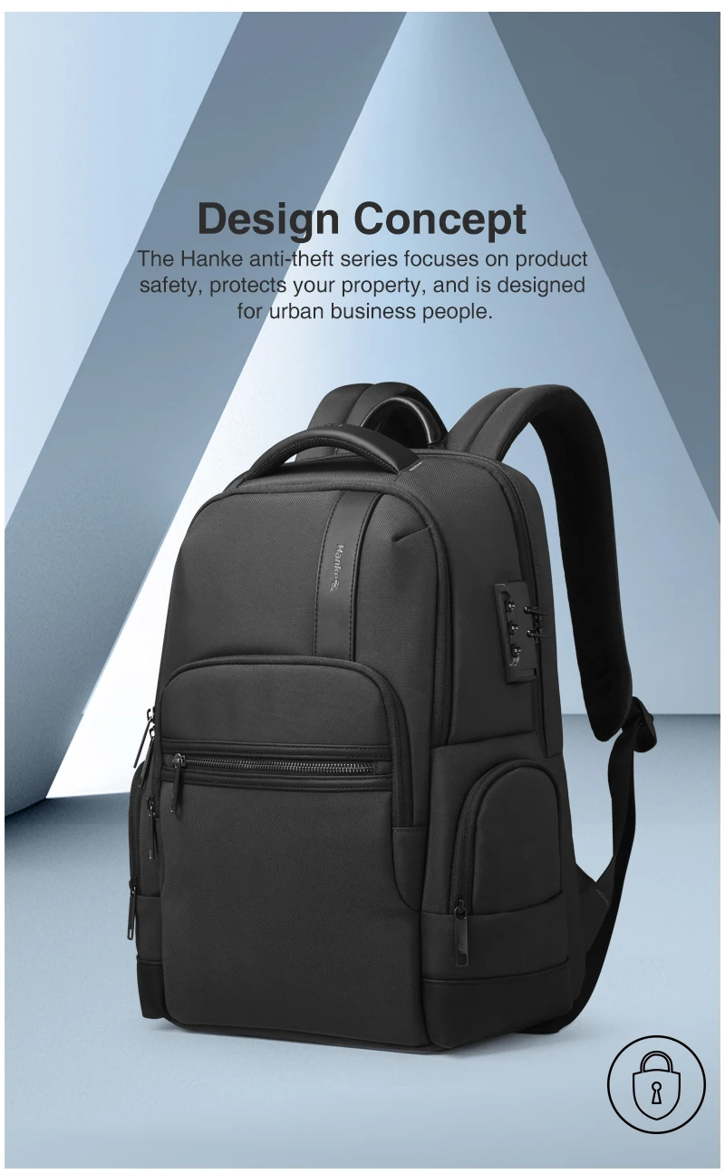 hanke anti theft backpack