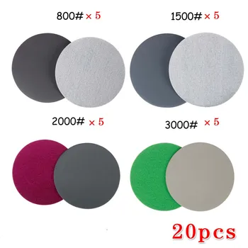 

50mm Sandpapers Power Tools Workshop Sander Parts 20pcs/set 2 Wet Dry Discs