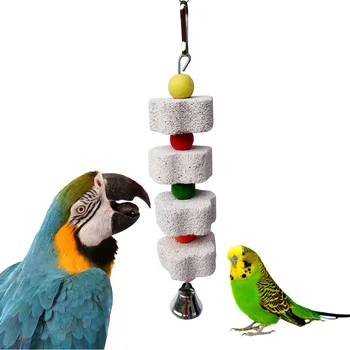 

1Pcs Hanging String Chew Toys For Birds Parrot Grinding Stone Pet Supplies Mineral Chewing Toy Bird Calcium Teeth Grinding Stone