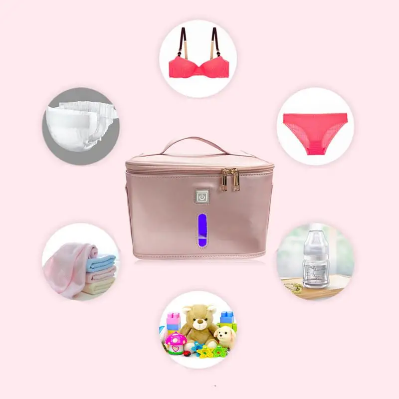 

HiMISS LED Purple Light Disinfection Bag UV 59 Seconds Odor Removal Storage Box for Home