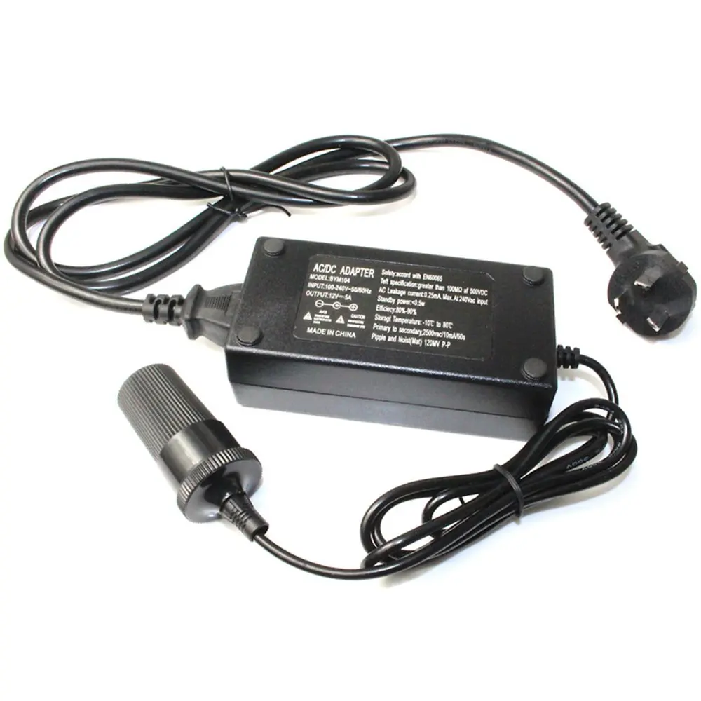 AC 220V к DC 12V Преобразователь мощности инвертор 60W 5A трансформатор DC Блок питания Адаптер для автомобильного прикуривателя