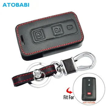 

Leather Car Key Case For Toyota Prius 2004-2009 3 Buttons Smart Keyless Remote Fob Protect Cover Keychain Bag Auto Accessories