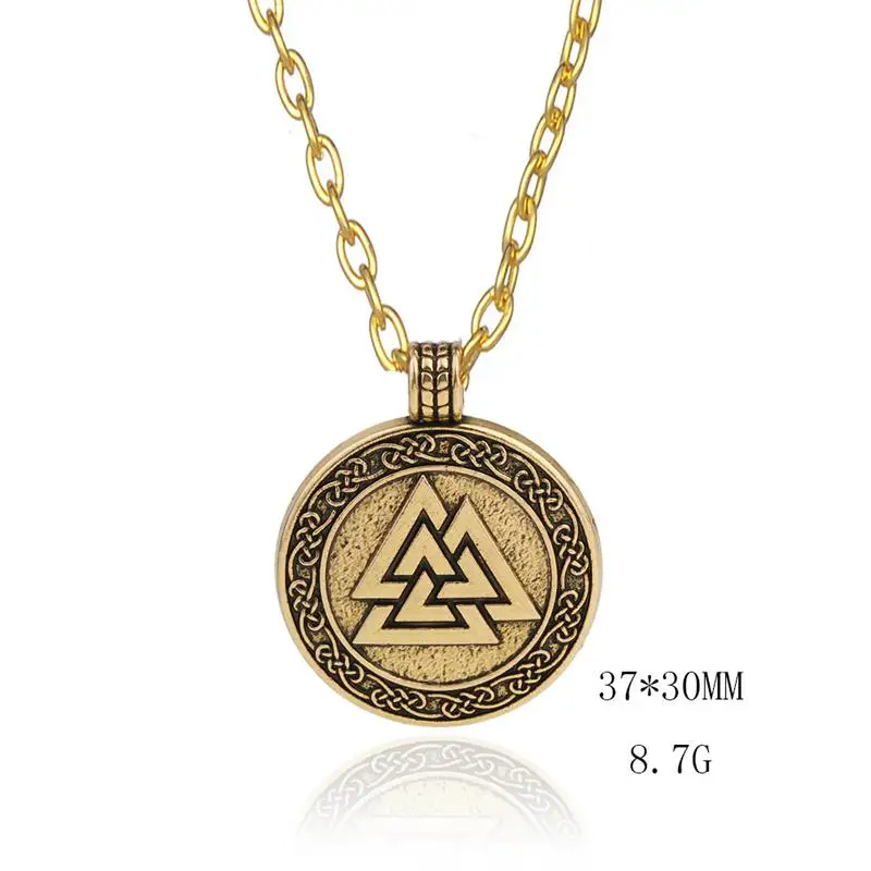 Fishhook Odin символ скандинавского человека ожерелье Valknut воин скандинавский амулет этнические Викинг ювелирные изделия кулон из нержавеющей стали