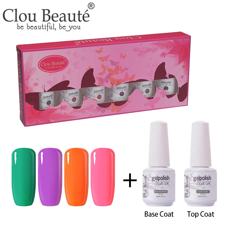 Clou Beaute набор Подарочная коробка из 6 штук Гель-лак для ногтей 85 цветов для ногтей замачиваемый УФ светодиодный маникюрный лак Vernis полуперманентный - Цвет: ZH36
