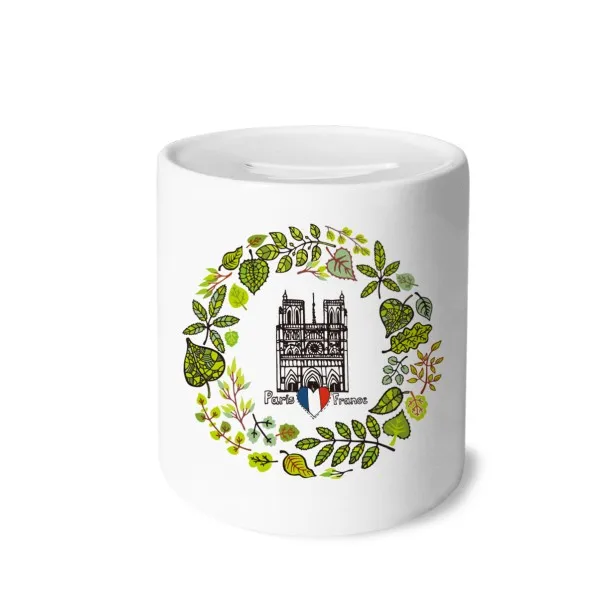 

Notre Dame Cathedral Paris France Money Box Saving Banks Ceramic Coin Case Kids Adults