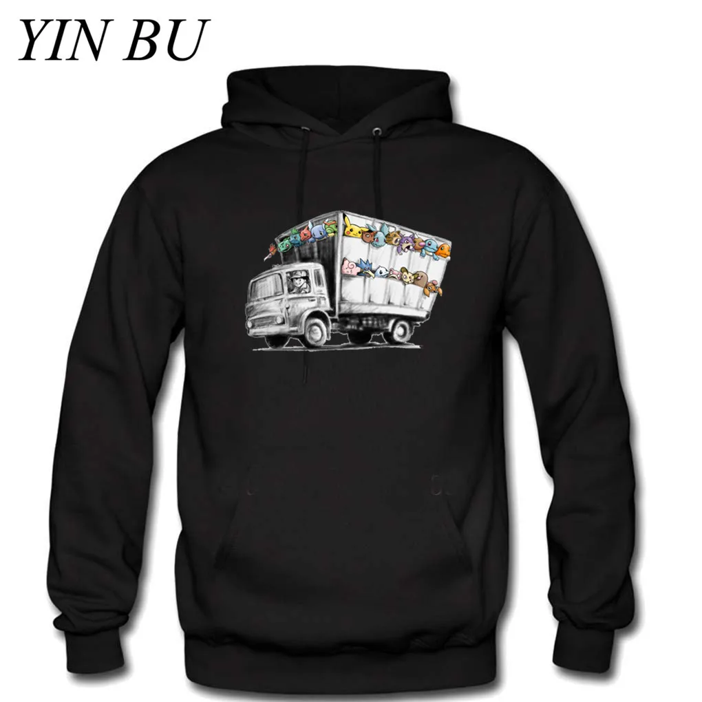 Banksy Truck с покемоном Пикачу чарзд белки Eevee толстовки для мужчин Толстовка Хип Хоп