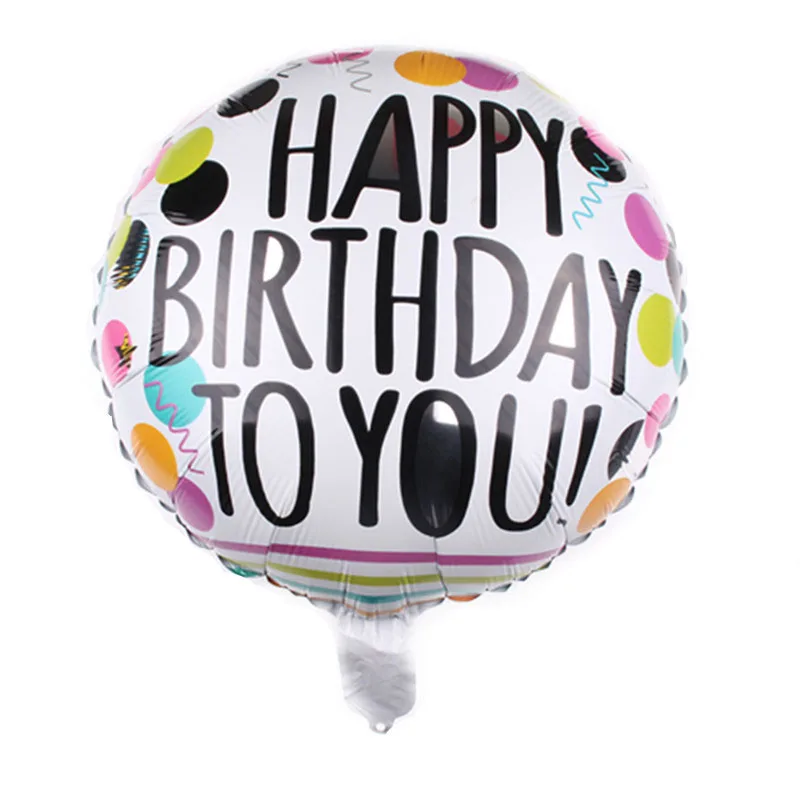 Новые 33 узоров 18-дюймовый Круглый Фольга шар с днем рождения надувные воздушные шары с гелием День рождения украшения высокое качество игрушка - Цвет: G