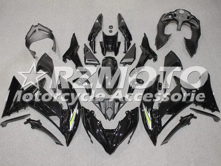 Литьевая Форма ABS Полный обтекатели наборы Подходит для Kawasaki Ninja650 ER6F 17 18 набор на заказ черная глянцевая