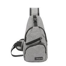 Настраиваемый USB2017 корейский стиль стиль сумка мужская сумка для зарядки Спортивная холщовая Мужская нагрудная сумка На открытом воздухе
