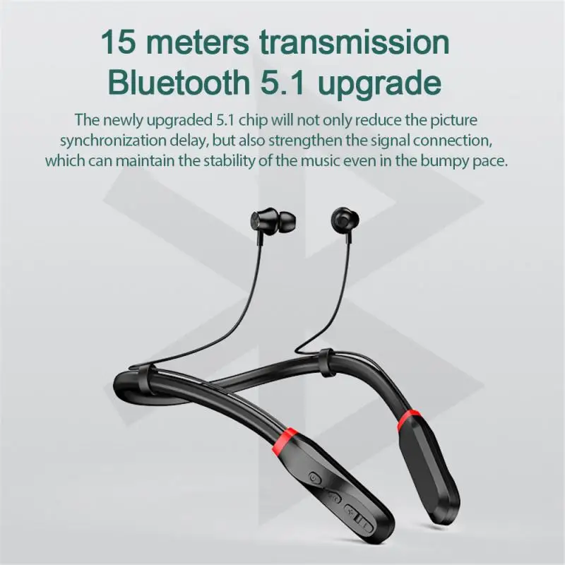 100 Hour Playback Bluetooth Headphones Bass Wireless I35 Earphones Neckband 5.1 Headphone with Mic 9D Stereo Earphone Earbuds_voghion.com