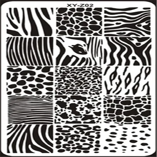 2 1 Pc Stainless Steel Fashion Patterns Nail Art Stamp Stamping Multi-designs Nail Art Image Template Stencil Nails Tools XY-Z - Цвет: 2