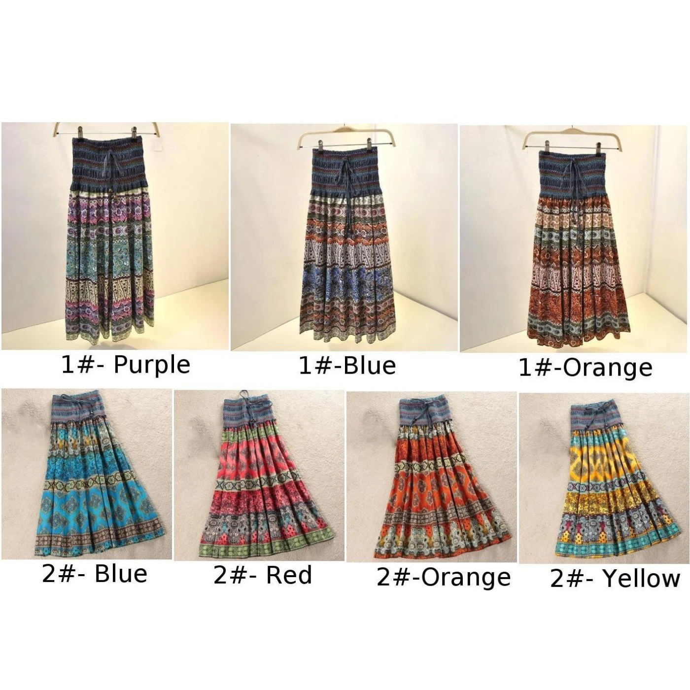 Boho юбки женские модные богемные с принтом большая свободная юбка повседневные праздничные удобные Гавайские каникулы этнический стиль пляжная юбка