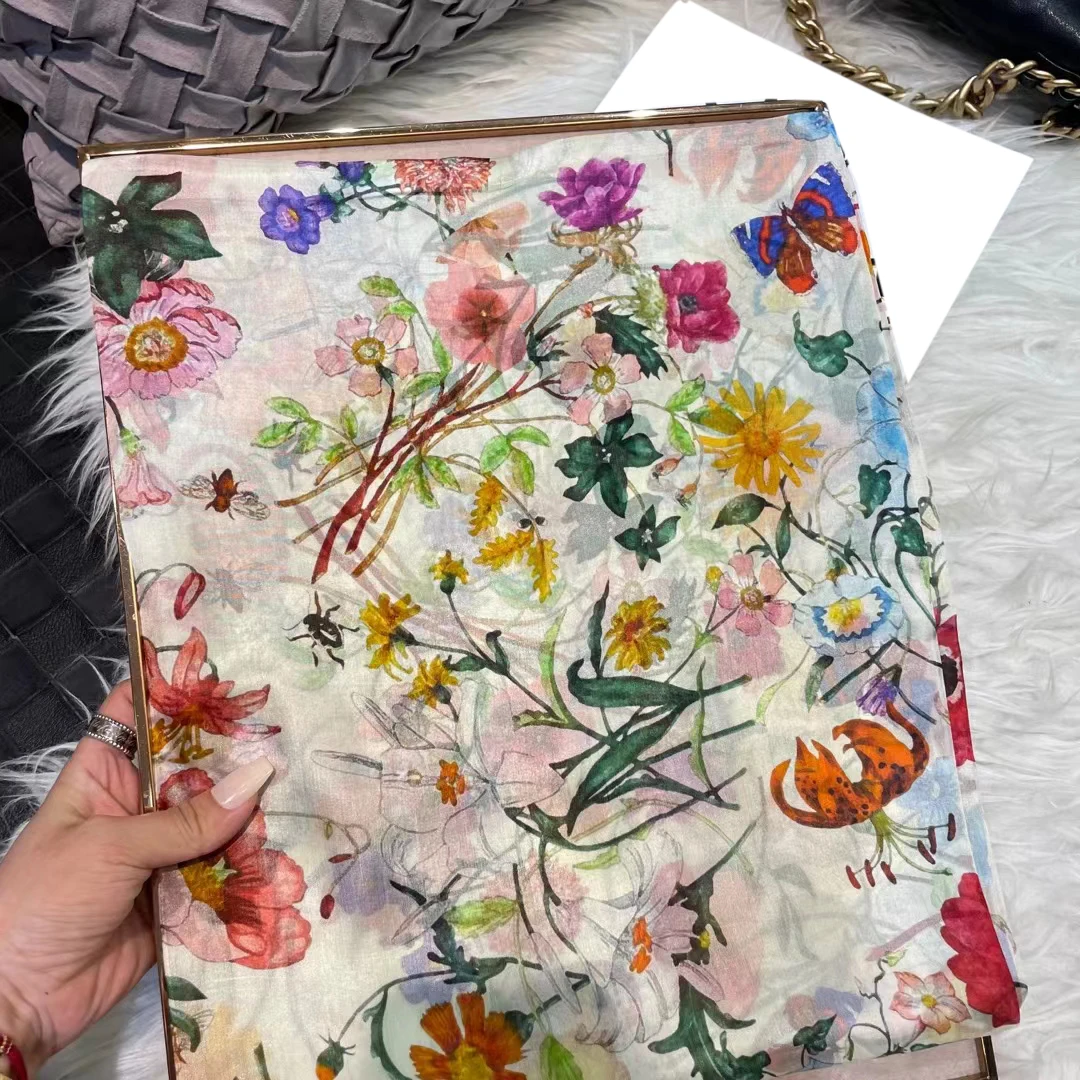 100% White Silk Scarf for Women 2