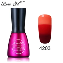 Beau гель 3 в 1 меняющий Цвет гель лак термальный мерцающий Гель-лак для ногтей маникюрный лак замачиваемый лак для ногтей