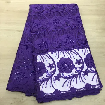 

Nigerian Sequins Lace Fabrics Idian Nigerian Lace Fabrics Embroidery African Tulle French Net Lace Materials For Women L91013-2