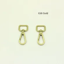 

5Pcs 16/19mm Gilt Gold Trigger Snap Hook Metal Swivel Clasp Lobster Claws Dog Belt Hook Bag Hardware Hook Carabiners Accesories