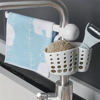 

Kitchen Sink Organizers Adjustable Kitchen Bathroom Faucet Hanging Drain Drying Rack Sink Accessories Holder