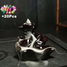 20 шт. благовония креативный домашний декор обратная аромапалочки горелка Керамическая курильница домашнее украшение Использование в домашних условиях Teaho