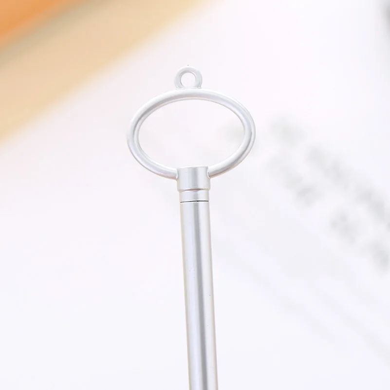 silver hollow 1pc Креативный ключ металлическая гелевая ручка странная Милая стационарная вещь Kawaii Школьные Аксессуары офисные принадлежности товары для взрослых подарок товары синие чернила Bts - Цвет: silver hollow 1pc