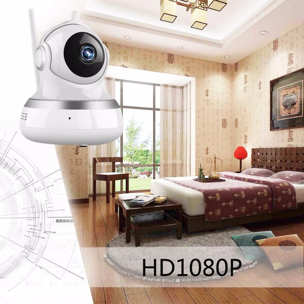 HD 1080P Беспроводной Детский монитор, умный WiFi Аудио CCTV камера, домашняя камера видеонаблюдения, двойная антенна, двусторонний домофон