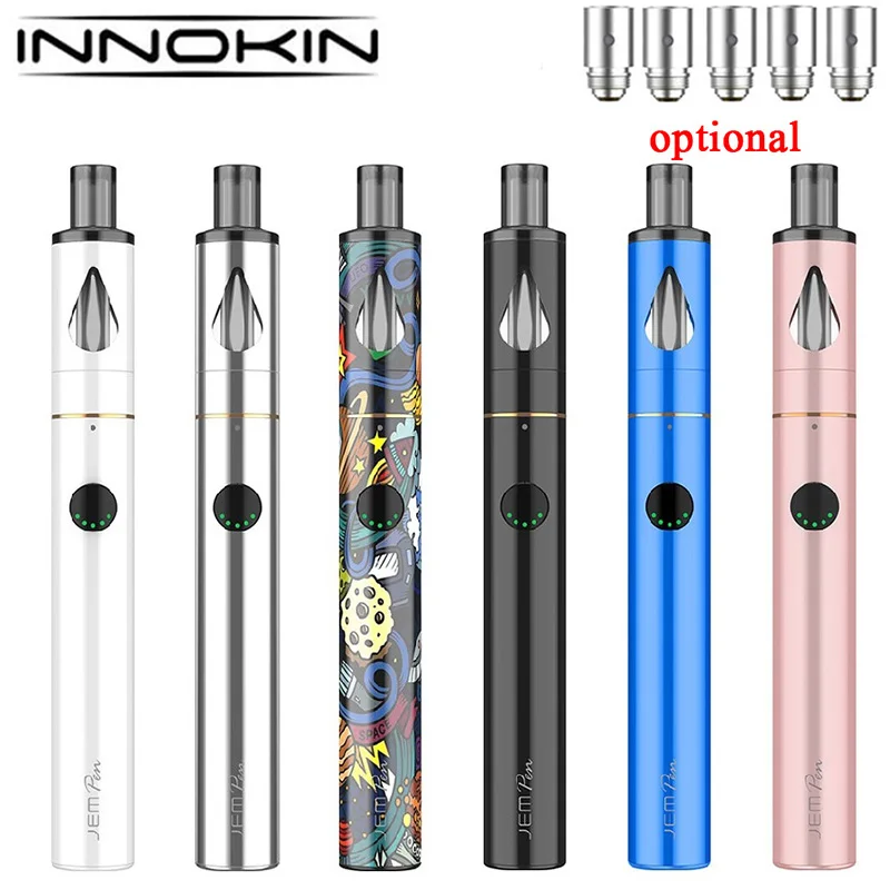 

Original Innokin Jem Pen Kit Vape Pen With 1000mah Battery 2ml Atomizer & 1.6ohm/2.0ohm Coils Head VS Endura T22 / pen 22