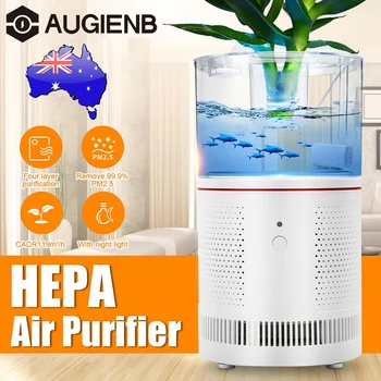 

AUGIENB Air Purifier Air Cleaner Aquarium Filter for Home HEPA Filters Low Noise Air Purifier with Night Light Compact Desktop