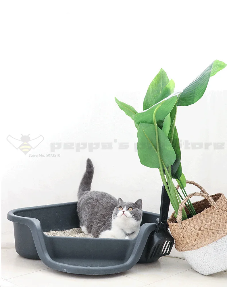 1 кошачий песочный горшок полузакрытый очень большой открытый кошачий Туалет