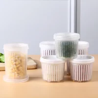 Double Layer Vegetables Sealed Keeper Fresh Storage Box With Drain Basket Refrigerator use Draining Crisper Strainers Container 2