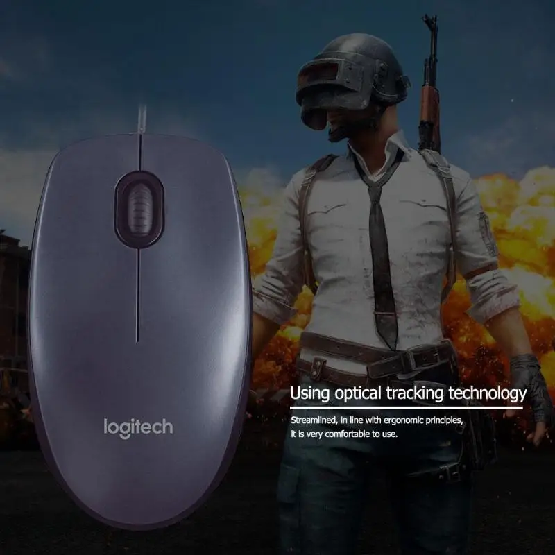 Проводная USB мышь logitech M90, эргономичная оптическая игровая офисная мышь, мышь для ноутбука, настольного компьютера, компьютера, дома, офиса
