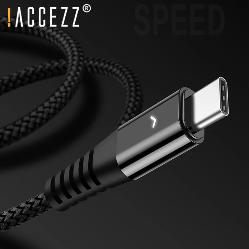 ! ACCEZZ USB Type C кабель для синхронизации данных SamSung Gaxaly S9 Plus 2.4A быстрой зарядки Xiaomi Mi5