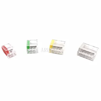 

5/10/20PCS Mini Fast Wire Connectors PTC- 252 253 254 255 Universal Compact Wiring Conductor Push-in Terminal Block China