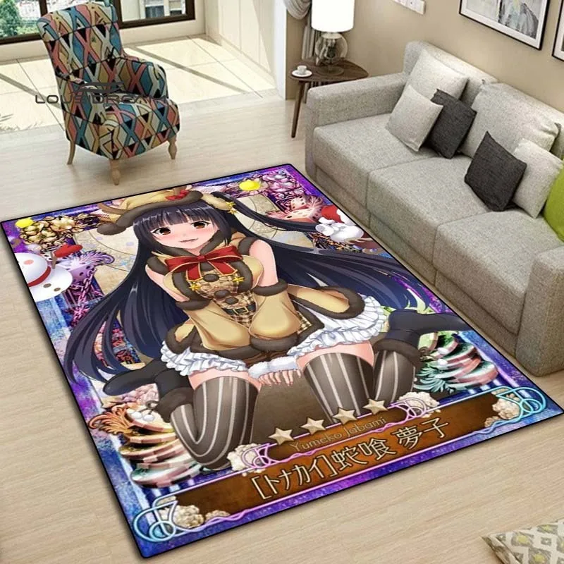 

Cartoon Kakegurui Rugs and carpets for home living room Bedroom entrance Large area soft carpet Fashion Cartoon decoration mat