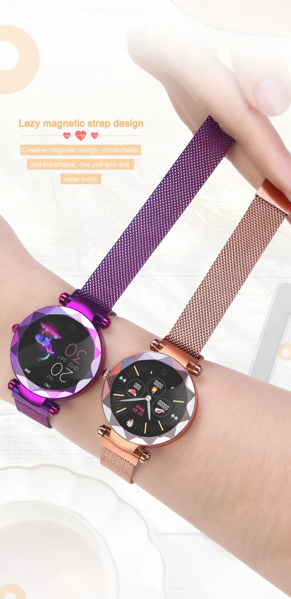 HI18 Смарт часы reloj inteligente relogio android трекер монитор montre подключение akilli saatler zegarek для женщин