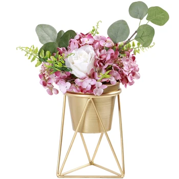 

Nordic iron art gold flower rack support flowerpot imitates genuine and fake dry flower bunch flower arrangement device