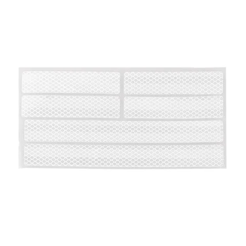

1 Sheet High Brightness Warning Reflection Stickers PVC Rectangle Stickers Reflective Decal for Bike Outdoor (White)