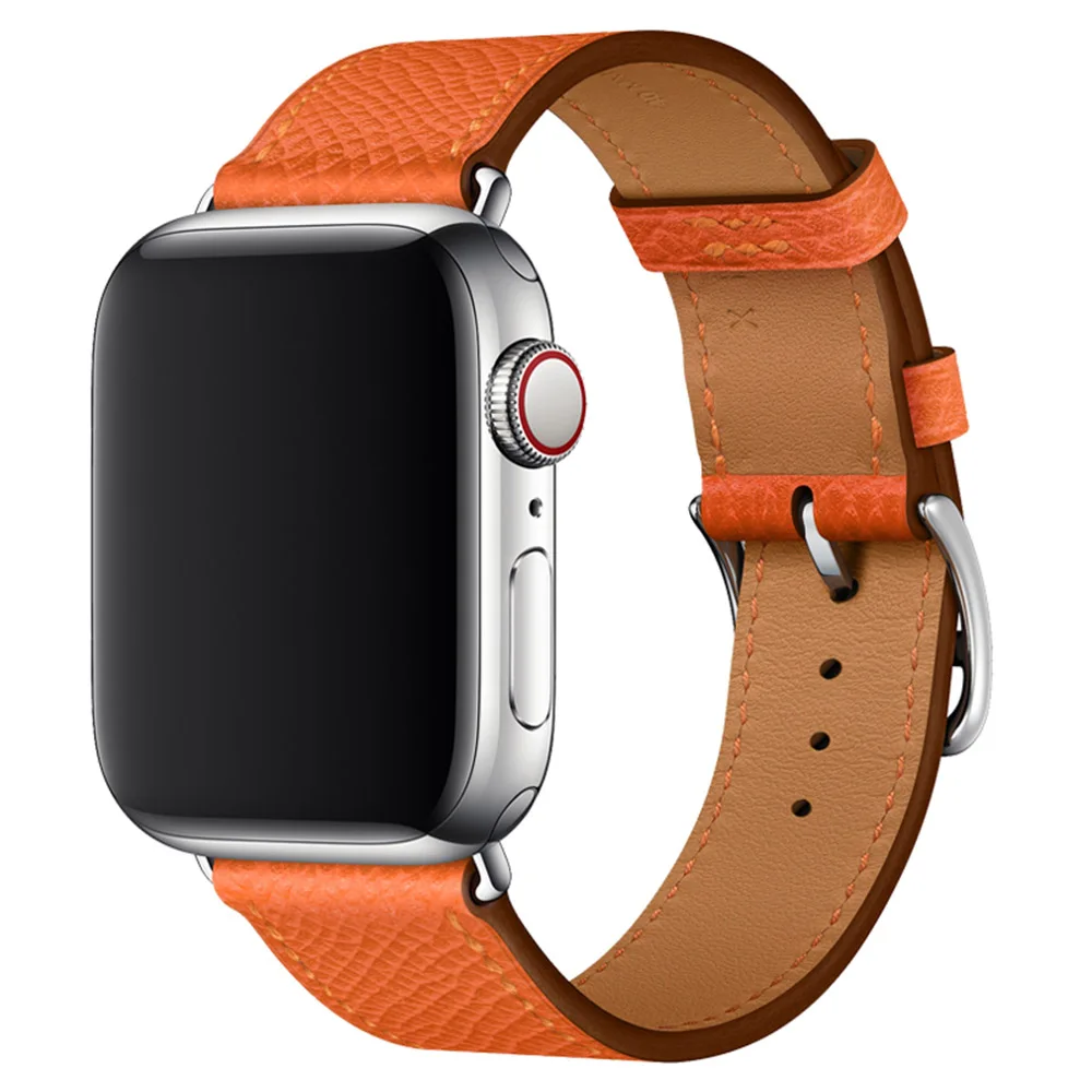 11 Модный ремешок из натуральной кожи петлевой для часов Apple Watch 42 мм 38 мм 40 мм 44 мм для iWatch ремешок спортивный Тур пылезащитный браслет ремень - Color: 11