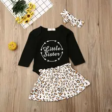 Осенне-зимняя одежда из 3 предметов для маленьких девочек, комбинезон, топы+ комплект юбки-пачки