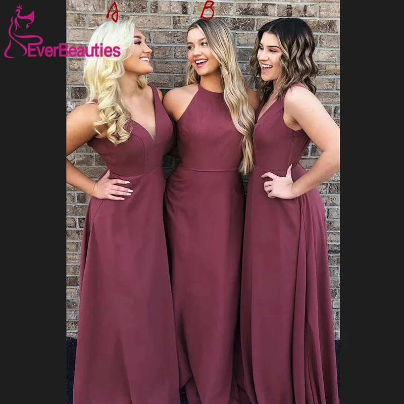 Bridesmaid Dress Long 2020 V-Neck Wedding Party Dress Elastic Satin платье Maid of Honors Robe De Soirée De Mariage Bridesmaid Dress Long 2020 V-Neck Wedding Party Dress Elastic Satin платье Maid of Honors Robe De Soirée De Mariage