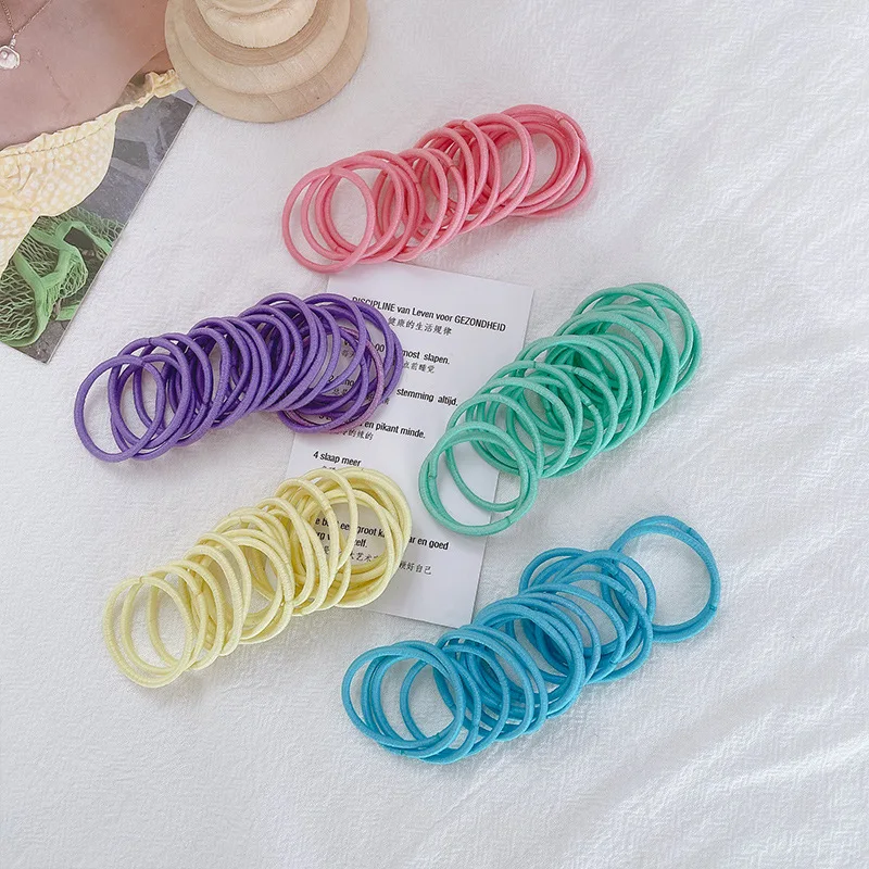 100 Pieces Elastic Hair Ties Mini Hair Bands Tiny Rubber Bands Colored  Girls Ponytail Holders For Baby Kids