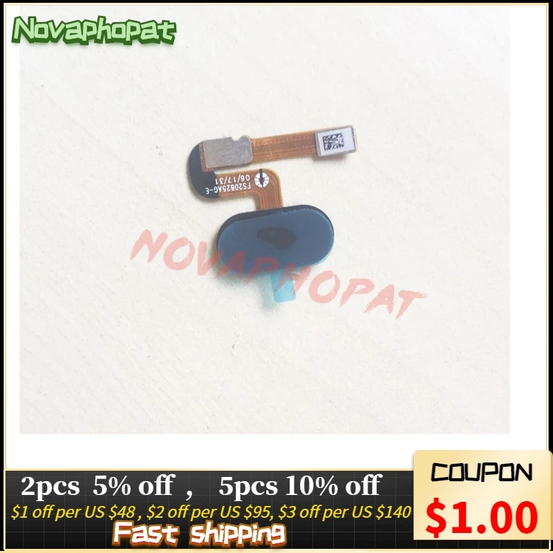 

Novaphopat Black/White/Gold Key keypads For Meizu M6 / M6 note Home Button FingerPrint Touch ID Sensor Flex Cable Ribbon +track