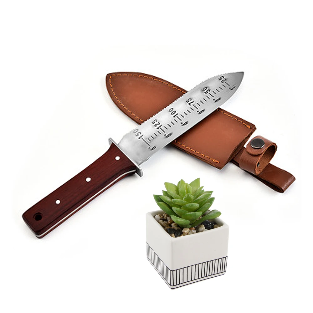Многофункциональный нож для копания, портативный нож из нержавеющей стали для обрезки, зубчатый нож, инструмент для вырезки растений, садовая лопата с крышкой|Инструменты для обрезки| | АлиЭкспресс