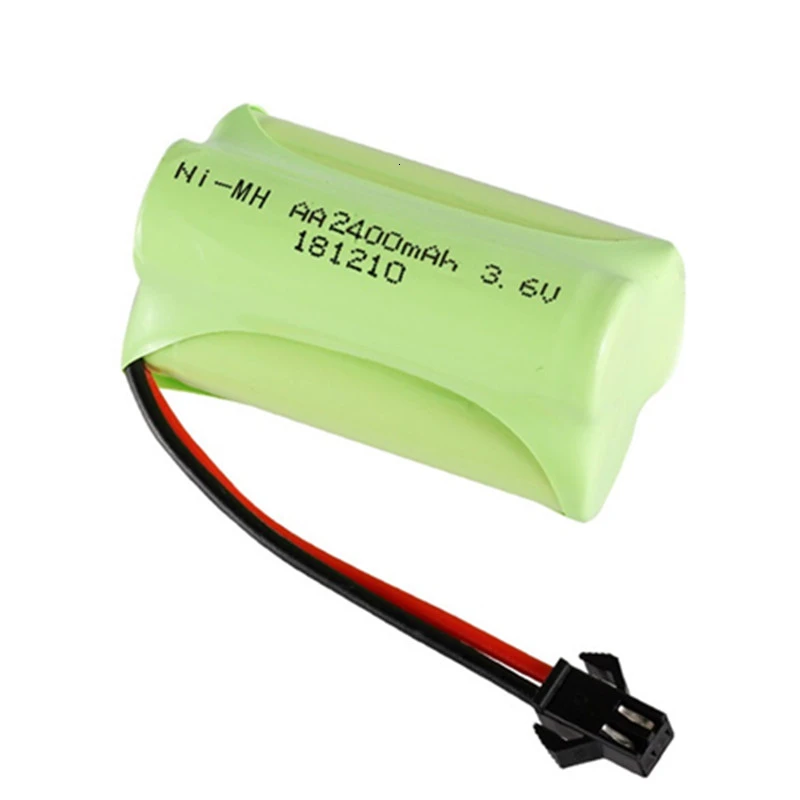 T модель) Ni-MH 3,6 V 2400mah батарея+ 3,6 v зарядное устройство для Rc игрушечного автомобиля Танк Поезд Робот Лодка пистолет AA 3,6 v перезаряжаемый аккумулятор