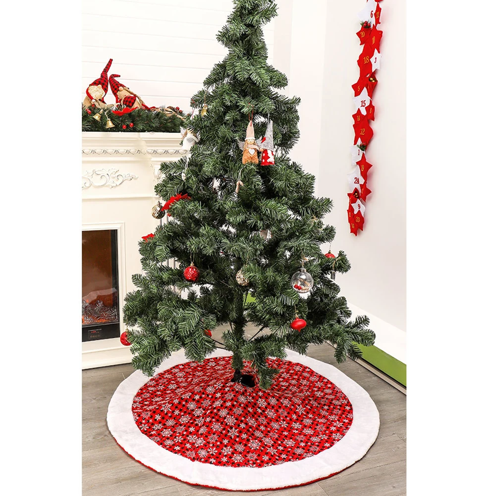

Snow Printed Christmas Tree Skirt Add The Festive Atmosphere Plush Christmas Home Party Decor Christmas Tree Decoration