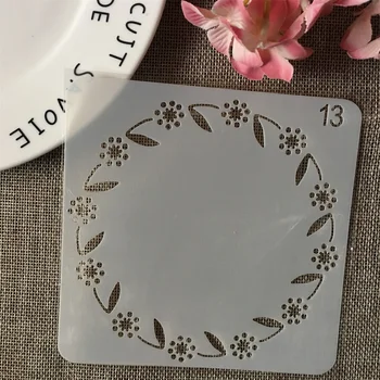 

13cm Leaf Flower Circle Round DIY Layering Stencils Wall Painting Scrapbook Coloring Embossing Album Decorative Card Template